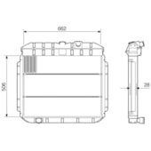 RADIADOR FORD F1000 / F4000 1989 A 1991 MWM SEM AR ALCOOL / DIESEL - VISCONDE/MODINE
