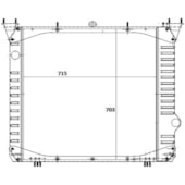RADIADOR FORD F12000 / F14000 PIT BULL 1999 EM DIANTE COM LATERAL - MAGNETI MARELLI
