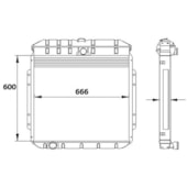 RADIADOR FORD F600 / F750 / F11000 / F21000 AVARENTAO - MAGNETI MARELLI