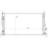 RADIADOR FORD FOCUS 1.6/2.0 8/  16V AUTOM/  MANUAL COM AR 2009 A 2013/  VOLVO C30 2.0 16V 2006 > S40/  V50 2004 > - MAGNETI MARELLI
