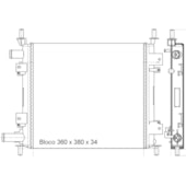 RADIADOR FORD KA 1.0 / 1.6 2000 A 2008 MANUAL - MAGNETI MARELLI