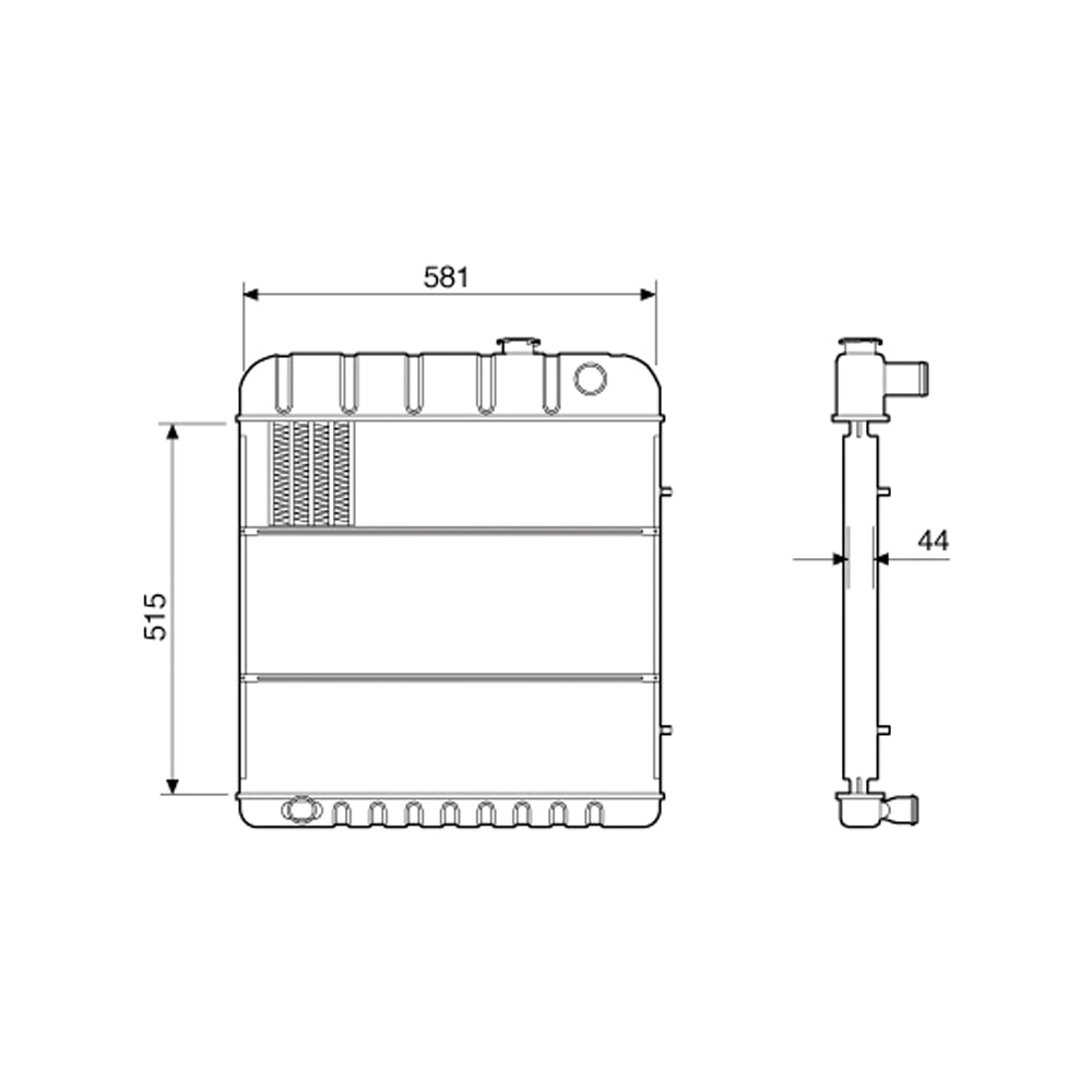 RADIADOR GM CHEVROLET A/C / D-10 / 20 4 CIL 80 / 84 - VISCONDE/MODINE