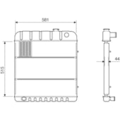 RADIADOR GM CHEVROLET A/C / D-10 / 20 4 CIL 80 / 84 - VISCONDE/MODINE