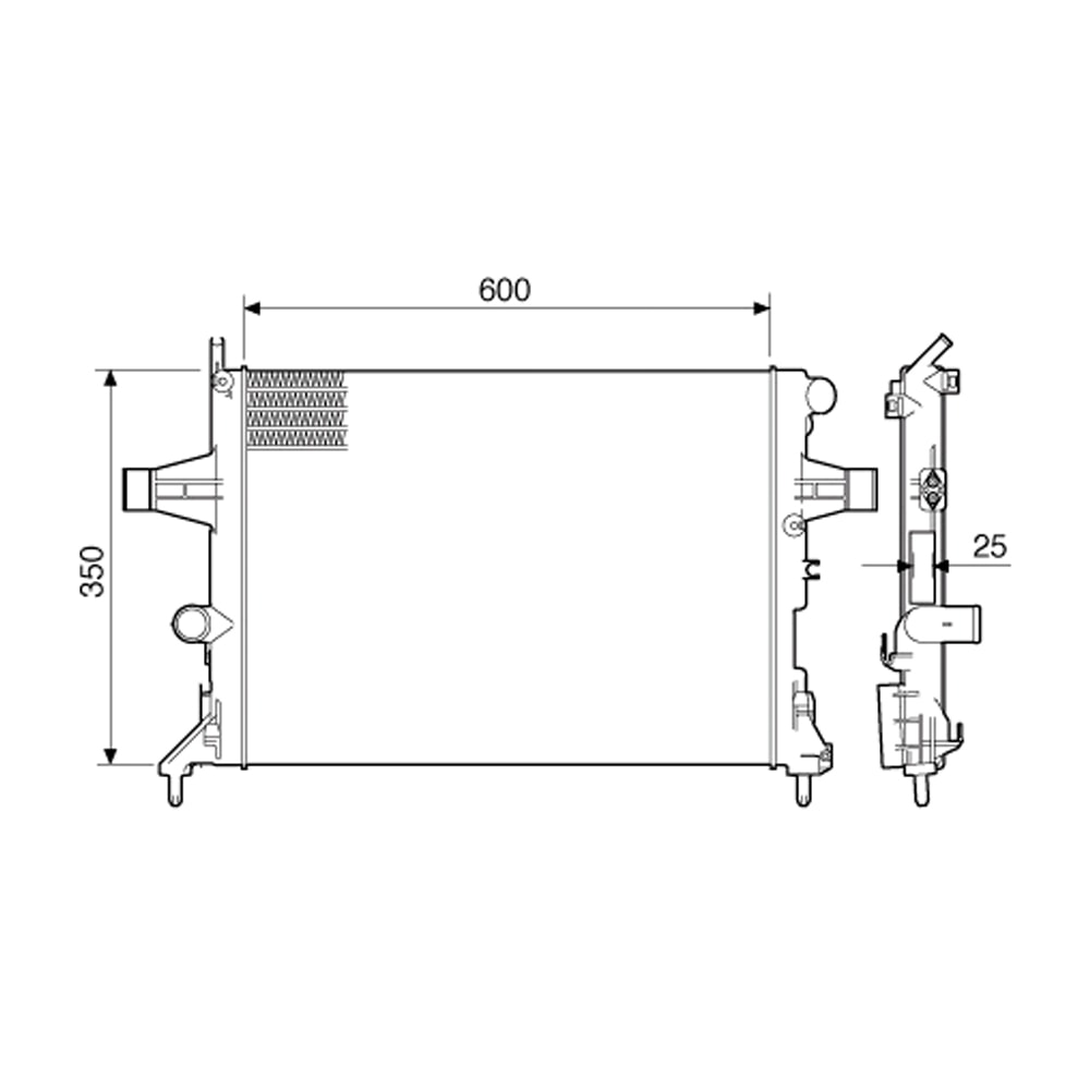 RADIADOR GM CHEVROLET ASTRA / ZAFIRA / NOVO VECTRA COM AR 2006 A 2009 - VISCONDE/MODINE
