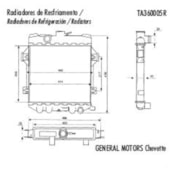 RADIADOR GM CHEVROLET CHEVETTE / CHEVY 500 1.4 / 1.6 8V 1977 A 1995 COM OU SEM AR - VALEO