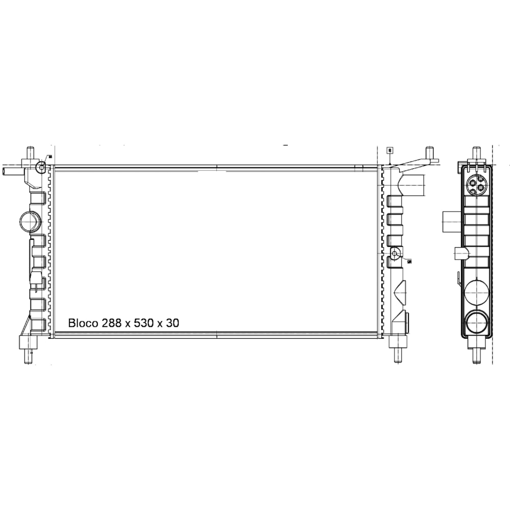 RADIADOR GM CHEVROLET CORSA / PICK UP CORSA SEM AR 1994 EM DIANTE 1.0/1.4/1.6 - BEHR HELLA