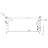 RADIADOR GM CHEVROLET CORSA SEDAN 1.0/1.4/1.6 1994 EM DIANTE COM AR / CORSA CLASSIC 1.0 16V COM OU SEM AR / TIGRA COM AR - PROCOOLER