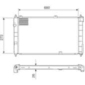 RADIADOR GM CHEVROLET CORSA SEDAN 1.0 / 1.4 / 1.6 1994 EM DIANTE - VISCONDE/MODINE