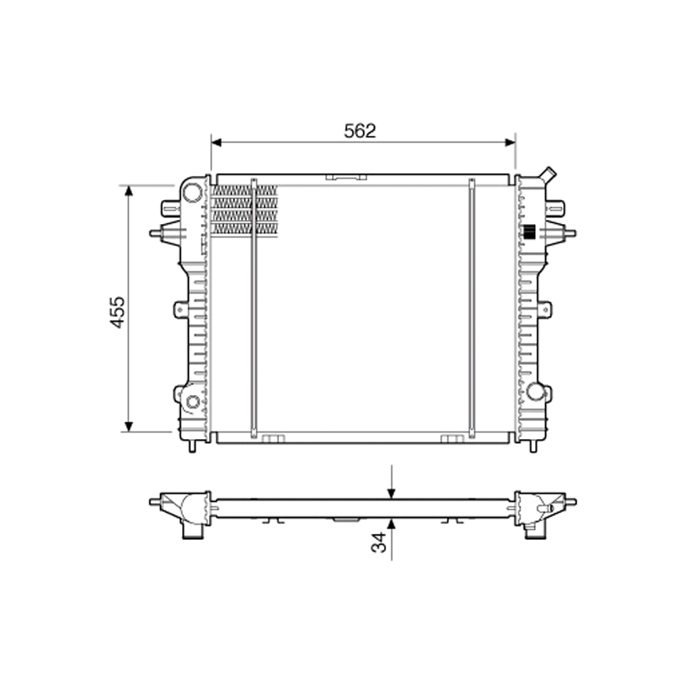 RADIADOR GM CHEVROLET OMEGA GLS 2.0 1992 A 1998 COM AR MANUAL - VISCONDE/MODINE