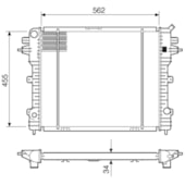 RADIADOR GM CHEVROLET OMEGA GLS 2.0 1992 A 1998 - VISCONDE/MODINE