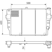 RADIADOR GM CHEVROLET OPALA / CARAVAN / DIPLOMATA 1985 A 1990 - VISCONDE/MODINE