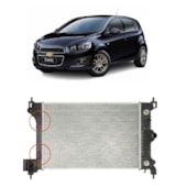 RADIADOR GM CHEVROLET SONIC 1.6 16V 2012 EM DIANTE / TRACKER 1.8 16V 2014 EM DIANTE / AUTOMATICO COM AR - VALEO