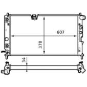 RADIADOR GM CHEVROLET VECTRA 1997 A 2005 2.0 / 2.2 COM AR AUTOMATICO - MAGNETI MARELLI