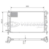 RADIADOR GM CHEVROLET VECTRA 2.0 / 2.2 1997 A 2005 COM AR CD / GLS MANUAL - VISCONDE/MODINE