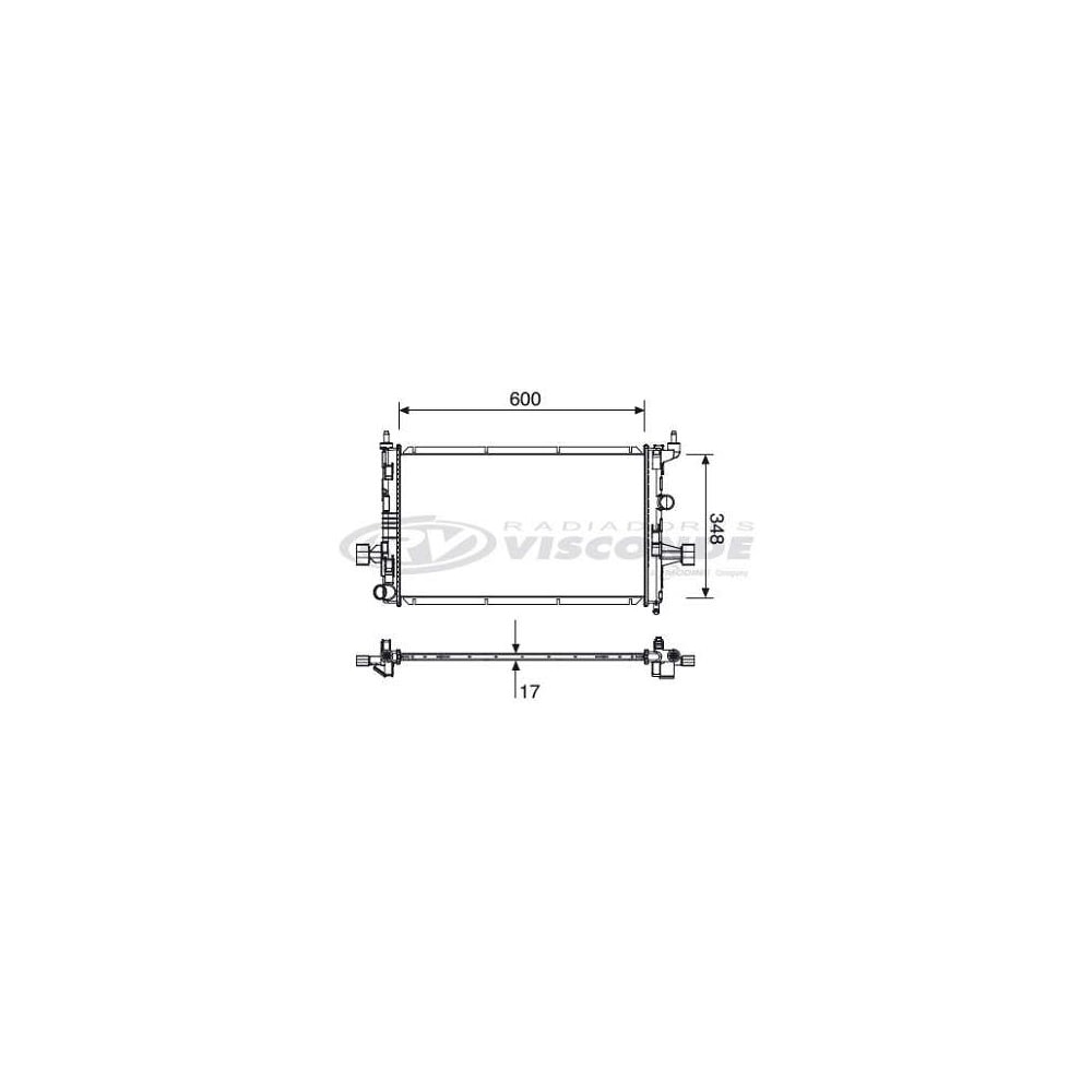 RADIADOR GM CHEVROLET ZAFIRA / ASTRA 2009 EM DIANTE - VISCONDE/MODINE