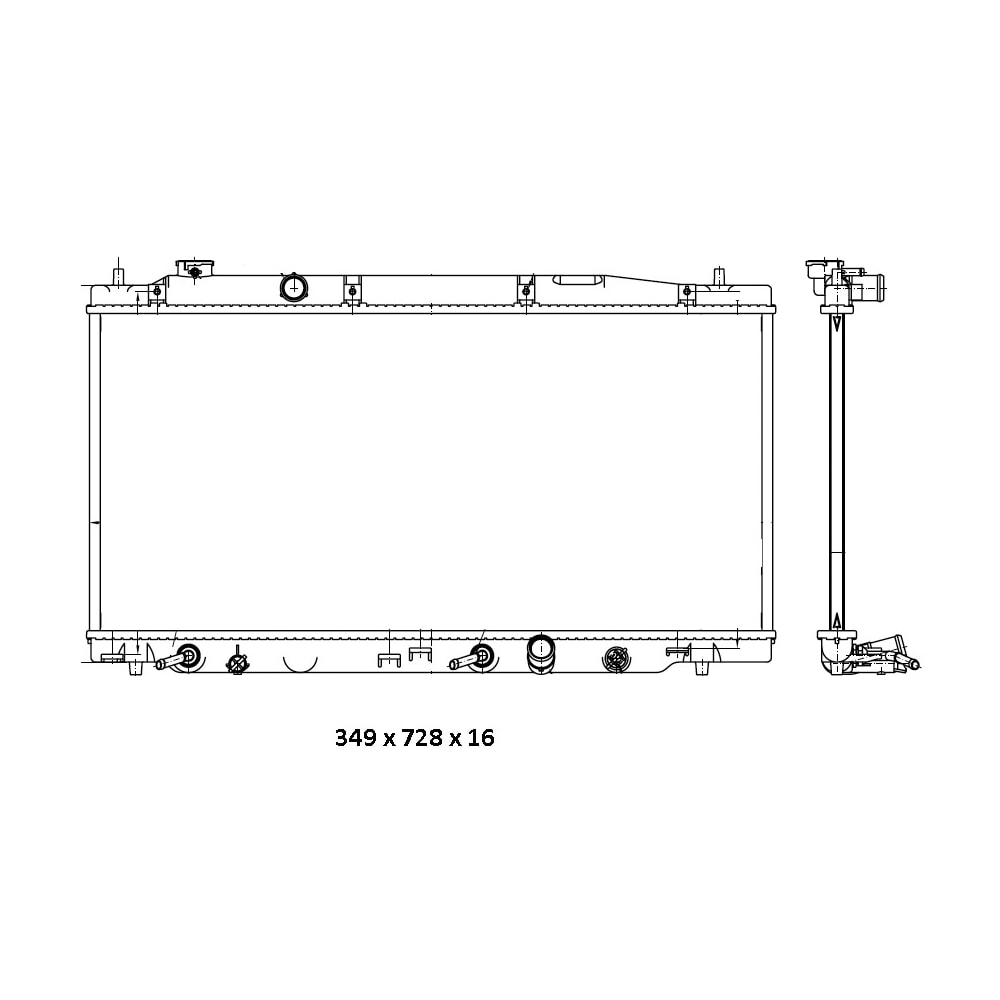 RADIADOR HONDA NEW FIT / CITY 1.4 / 1.5 16V 2009 A 2014 AUTOMATICO COM AR - BEHR HELLA