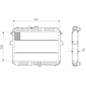 RADIADOR KIA BESTA 2.2 TODOS MANUAL COM OU SEM AR 1993 A 1996  - VISCONDE/MODINE