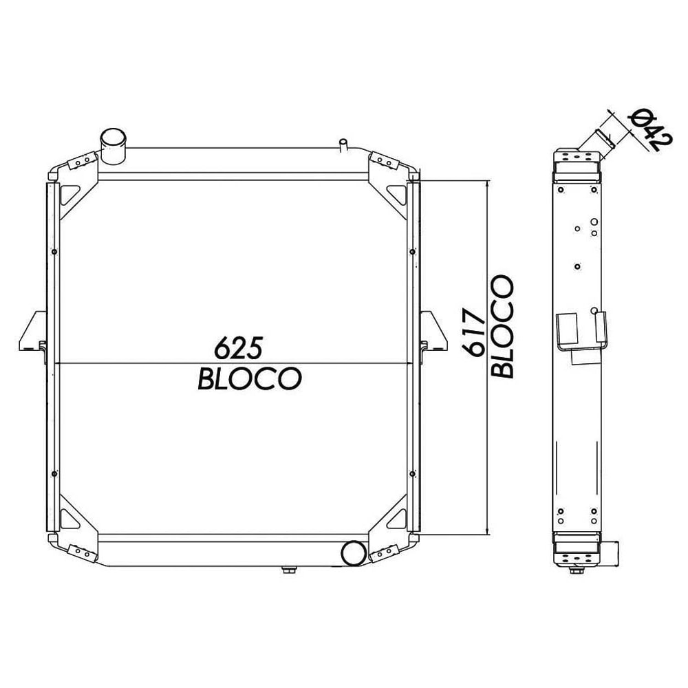 RADIADOR MERCEDES 2428 6X4 279CV CANAVIEIRO 2001 A 2006 - BEHR HELLA RADIADOR MERCEDES 2428 6X4 279CV CANAVIEIRO 2001 A 2006 - BEHR HELLA
