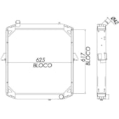 RADIADOR MERCEDES 2428 6X4 279CV CANAVIEIRO 2001 A 2006 - BEHR HELLA
