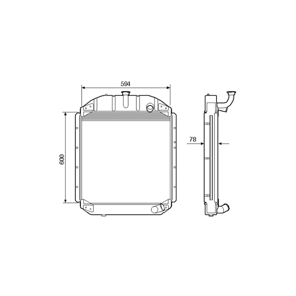 RADIADOR MERCEDES BENZ 1519 1973 A 1987 / 1819 1979 A 1984 / 2219 1978 A 1987 / 2220 1987 A 1991 - VISCONDE/MODINE