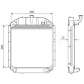 RADIADOR MERCEDES BENZ 1519 1973 A 1987 / 1819 1979 A 1984 / 2219 1978 A 1987 / 2220 1987 A 1991 - VISCONDE/MODINE