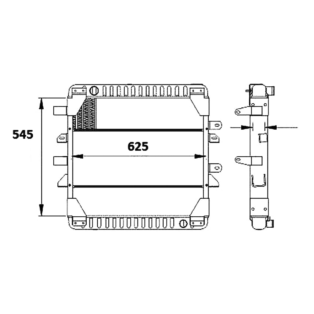 RADIADOR MERCEDES BENZ 710 PLUS / L914 INTERCOOLER / ONIBUS OF814 INTERCOOLER MANUAL SEM AR - MAGNETI MARELLI