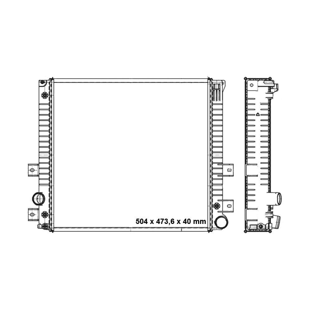 RADIADOR MERCEDES BENZ ACCELO 715C / 915C 2004 EM DIANTE 815 / 1016 / OM-924 - EURO V 2012 EM DIANTE - BEHR HELLA