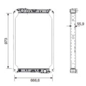 RADIADOR MERCEDES BENZ AXOR 2035 / 2040 / 2044 / 2540 / 2544 / 2640 / 3131 / 3344 COM LATERAL 2005 EM DIANTE - VISCONDE/MODINE RADIADOR MERCEDES BENZ AXOR 2035 / 2040 / 2044 / 2540 / 2544 / 2640 / 3131 / 3344 COM LATERAL 2005 EM DIANTE - VISCONDE/MODINE