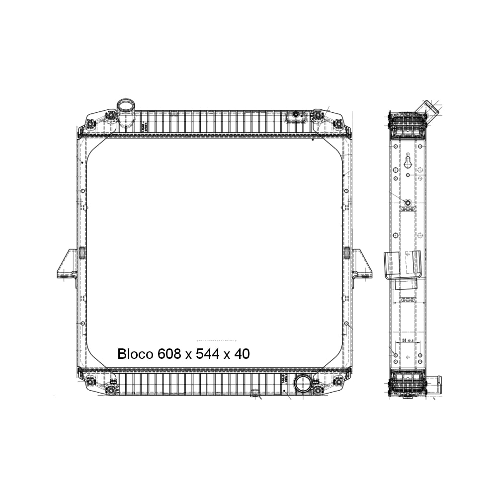 RADIADOR MERCEDES BENZ HPN L1318 ELETRONICO 2006 EM DIANTE OM904 LA 177CV - BEHR HELLA
