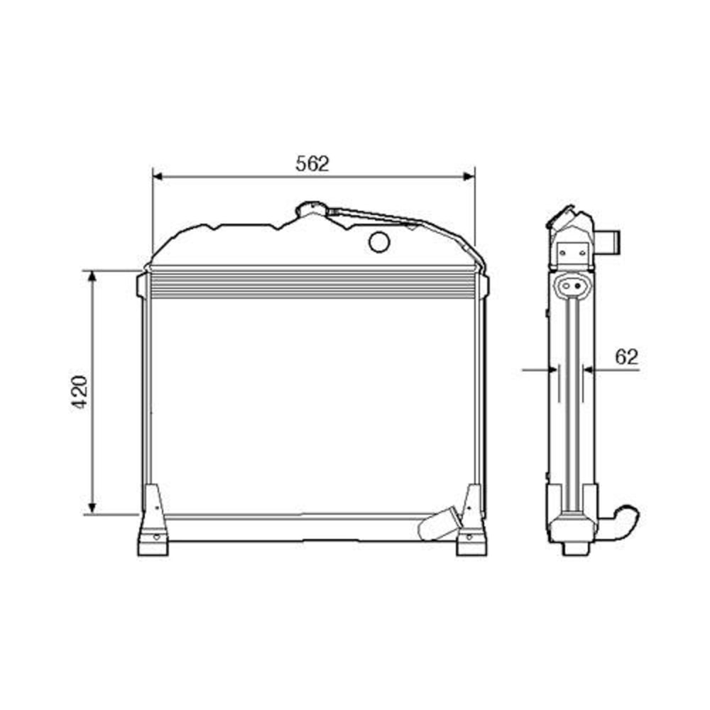 RADIADOR MERCEDES BENZ L 608 D / L 708 E - VISCONDE/MODINE
