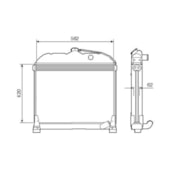 RADIADOR MERCEDES BENZ L 608 D / L 708 E - VISCONDE/MODINE