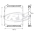 RADIADOR MERCEDES BENZ L1622 / OF1722-1418 COM LATERAL - VISCONDE/MODINE