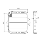 RADIADOR MERCEDES L / LK 1214 > 1618 - VISCONDE/MODINE