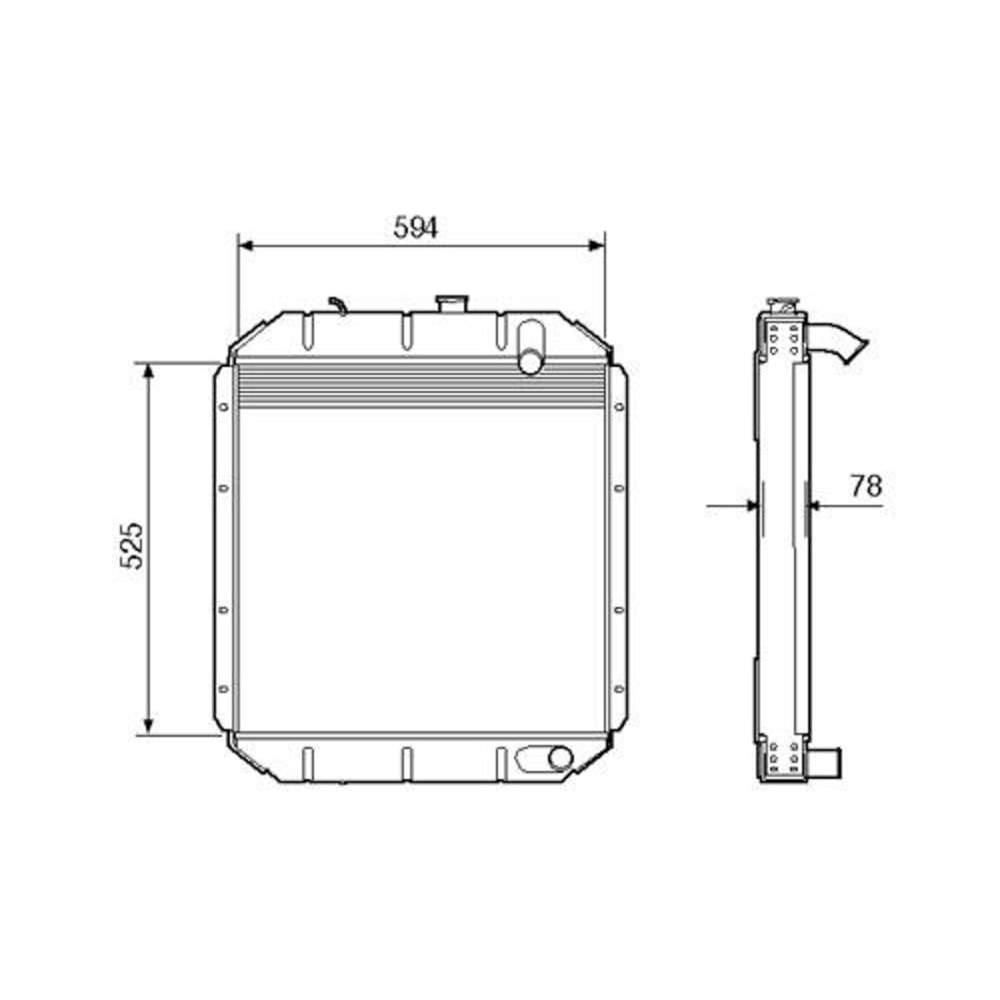 RADIADOR MERCEDES OF 1313 / 1315 - VISCONDE/MODINE