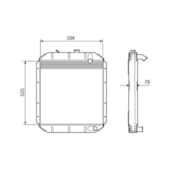 RADIADOR MERCEDES OF 1313 / 1315 - VISCONDE/MODINE