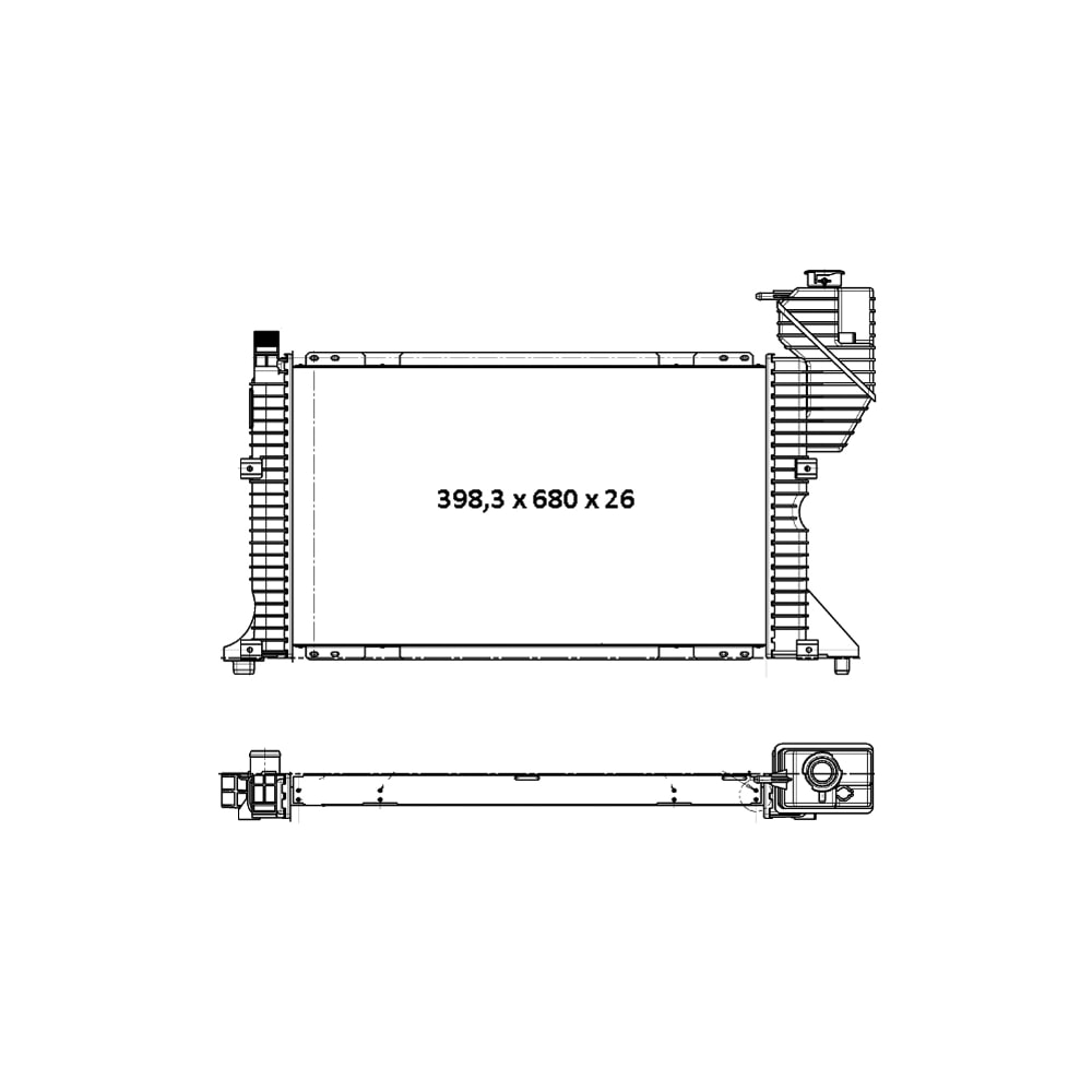 RADIADOR MERCEDES SPRINTER 310 / 312 1997 A 2001 COM OU SEM AR - BEHR HELLA