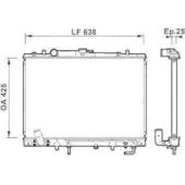 RADIADOR MITSUBISHI PAJERO SPORT 3.0 / 3.5 V6 24V 1998 EM DIANTE AUTOMATICO COM AR GASOLINA / FLEX - VALEO