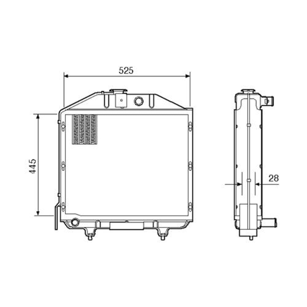 RADIADOR MWM D 225-3 / 4 / D-229-3 / 4 - VISCONDE/MODINE