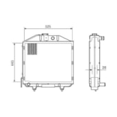 RADIADOR MWM D 225-3 / 4 / D-229-3 / 4 - VISCONDE/MODINE