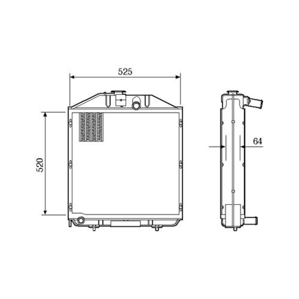 RADIADOR MWM D 225-6 / D 229-6 - VISCONDE/MODINE