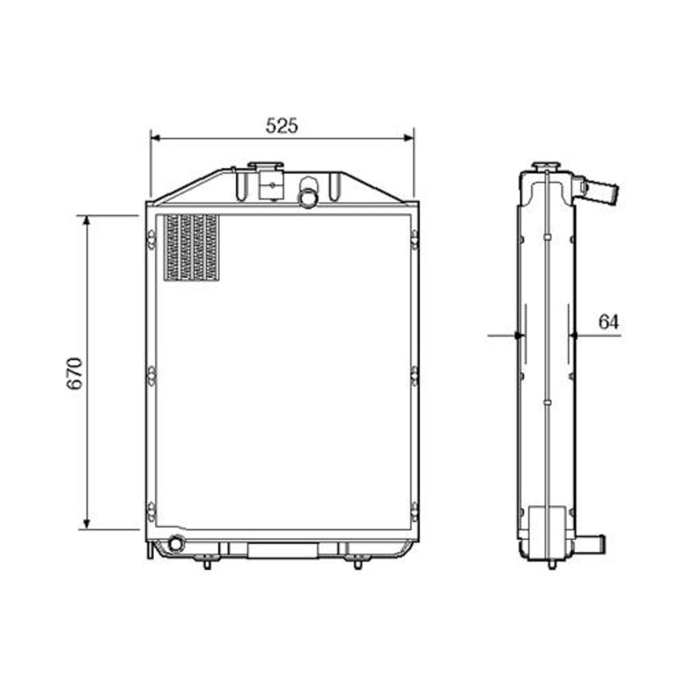 RADIADOR MWM D2296 TURBINADO 1950 A 2011 - VISCONDE/MODINE