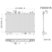 RADIADOR NISSAN LIVINA / GRAND LIVINA / LIVINA X-GEAR 1.6 16V 2009 EM DIANTE MANUAL COM AR - VALEO