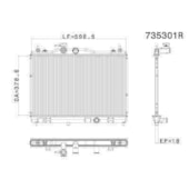 RADIADOR NISSAN LIVINA / GRAND LIVINA / LIVINA X-GEAR 1.6 16V 2009 EM DIANTE MANUAL COM AR - VALEO