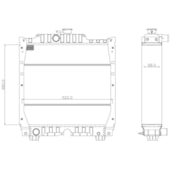 RADIADOR PARA NEW HOLLAND TL 70 / 75 / 80 / 95 / 100 / 180 - VISCONDE/MODINE