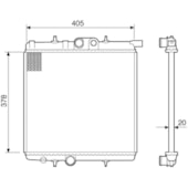 RADIADOR PEUGEOT 206 1999 EM DIANTE - VISCONDE/MODINE
