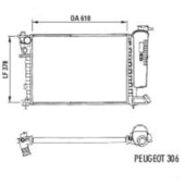 RADIADOR PEUGEOT 306 1.8/XR / 1.6/XT 1997 A 2004 MANUAL COM/SEM AR - VALEO