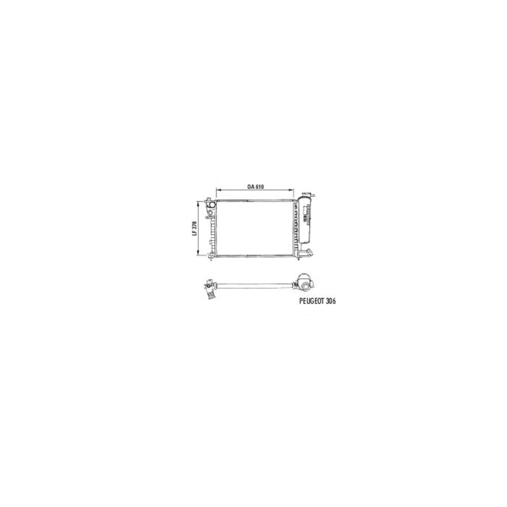 RADIADOR PEUGEOT 306 1.8/XR / 1.6/XT 1997 A 2004 MANUAL COM/SEM AR - VALEO