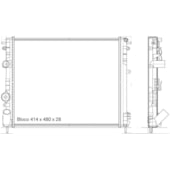 RADIADOR RENAULT CLIO II / LOGAN / SANDERO / KANGOO 1.0 16V / 1.6 8V / 16V 1999 EM DIANTE MANUAL COM AR - MAGNETI MARELLI