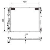 RADIADOR RENAULT CLIO II / LOGAN / SANDERO / KANGOO 1.0 16V / 1.6 8V / 16V 1999 EM DIANTE - VISCONDE/MODINE