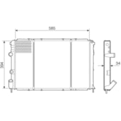 RADIADOR RENAULT MEGANE / SCENIC 1.6 16V / 2.0 16V 1995 A 1998 - VISCONDE/MODINE
